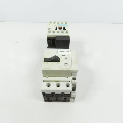 Siemens 3RT1015-1AK61 5HP Motor Starter 120V Coil W/ 3RV1011-1BA10 1.4-2A