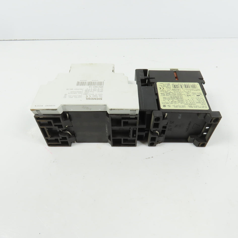 Siemens 3RT1015-1AK61 5HP Motor Starter 120V Coil W/ 3RV1011-1BA10 1.4-2A