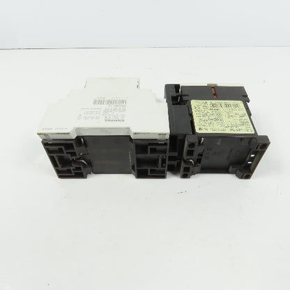 Siemens 3RT1015-1AK61 5HP Motor Starter 120V Coil W/ 3RV1011-1BA10 1.4-2A