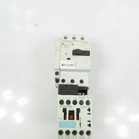 Siemens 3RT1015-1AK61 5HP Motor Starter 120V Coil W/ 3RV1011-1BA10 1.4-2A