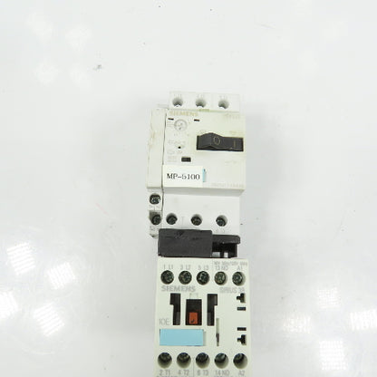 Siemens 3RT1015-1AK61 5HP Motor Starter 120V Coil W/ 3RV1011-1BA10 1.4-2A