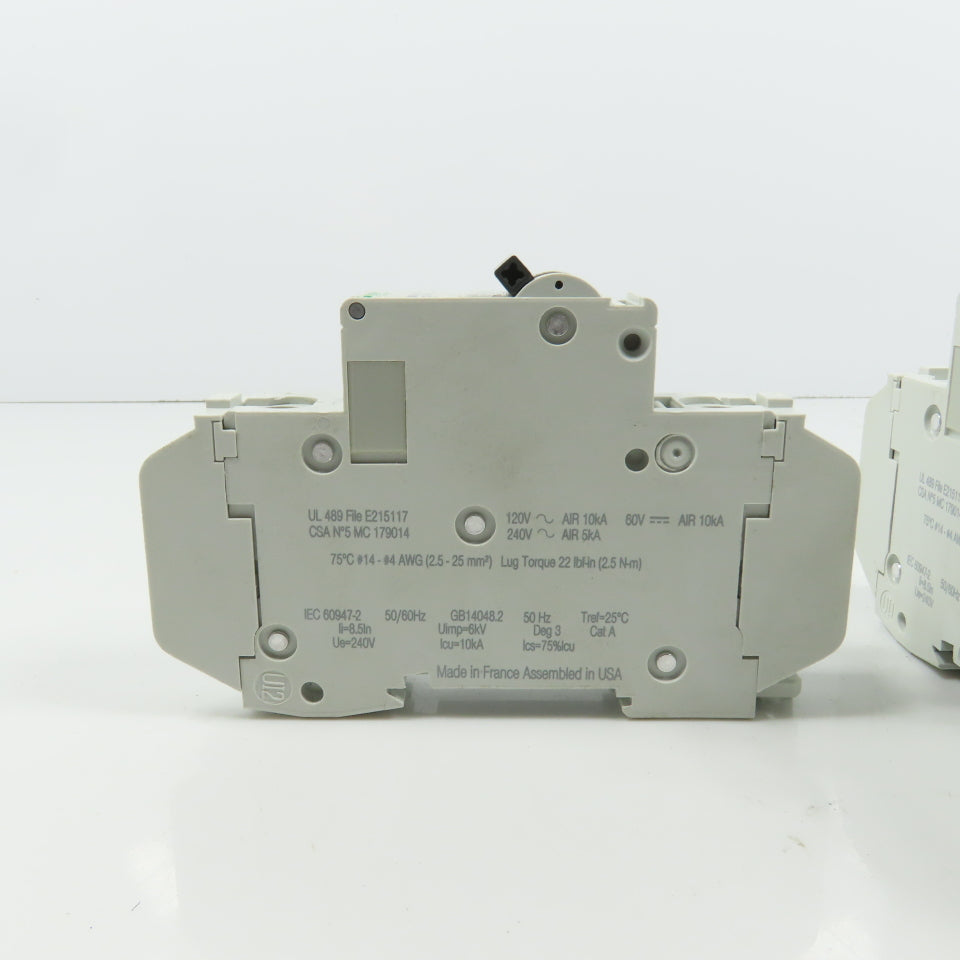 Schneider C60 Multi 9 20A Rail Mount Single Pole Circuit Breakers 240VAC Lot/4