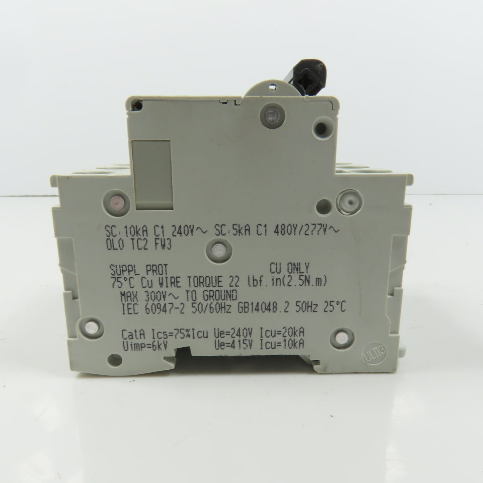 Schneider C60 Multi 9 D 4A Rail Mount 3-Pole Circuit Breakers 480/277VAC