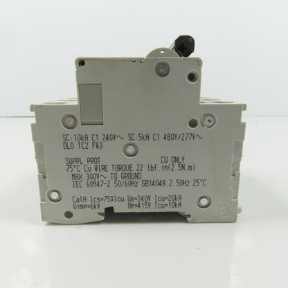 Schneider C60 Multi 9 D 4A Rail Mount 3-Pole Circuit Breakers 480/277VAC