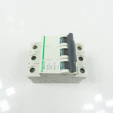 Schneider C60 Multi 9 D 4A Rail Mount 3-Pole Circuit Breakers 480/277VAC