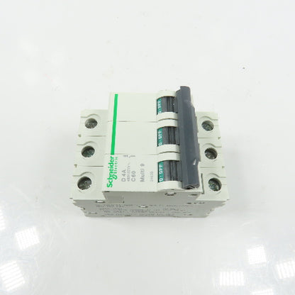 Schneider C60 Multi 9 D 4A Rail Mount 3-Pole Circuit Breakers 480/277VAC