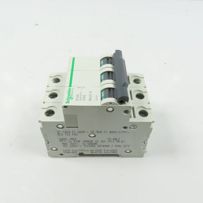 Schneider C60 Multi 9 D 4A Rail Mount 3-Pole Circuit Breakers 480/277VAC