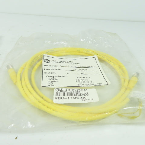 Tpc Wire CA24E34M002 2M 4/4 Pole DC Straight Male To Straight Female Lot Of 2