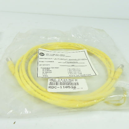 Tpc Wire CA24E34M002 2M 4/4 Pole DC Straight Male To Straight Female Lot Of 2