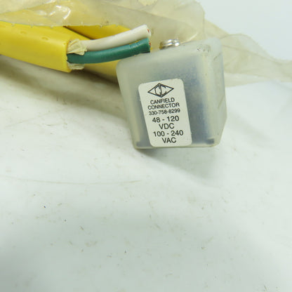Canfield 51C7-1090024 Cordset Cable 120VDC 240VAC 3-Pin Female Plug
