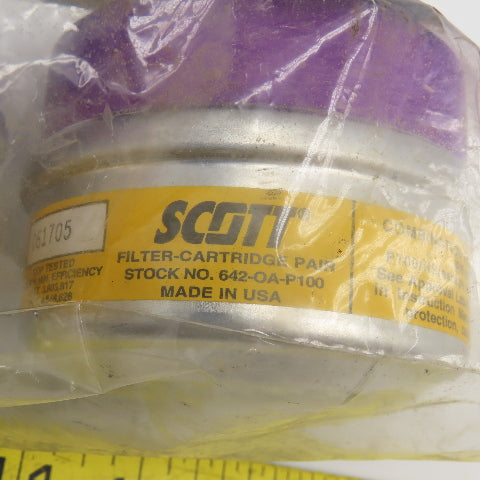 Scott 642-OA-P100 NIOSH Approved Respirator Filter Cartridge Set