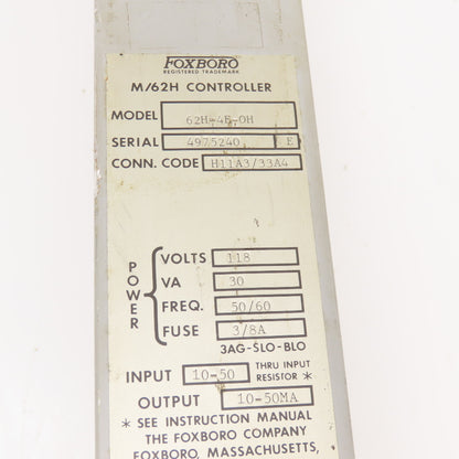 Foxboro 62H-4E-OH M/62H Controller