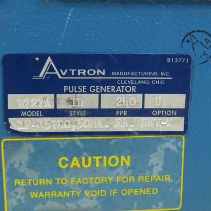 Avtron M727A Pulse Generator Style 10 5/8" Shaft