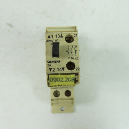 Siemens 8WA1011-6SF24 Terminal Block Circuit Breaker 2A