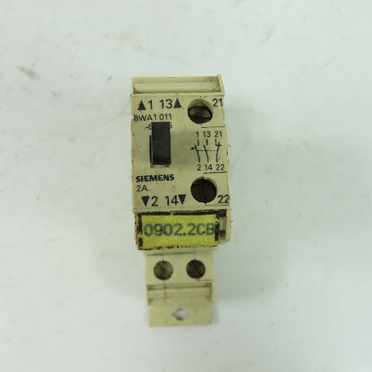 Siemens 8WA1011-6SF24 Terminal Block Circuit Breaker 2A