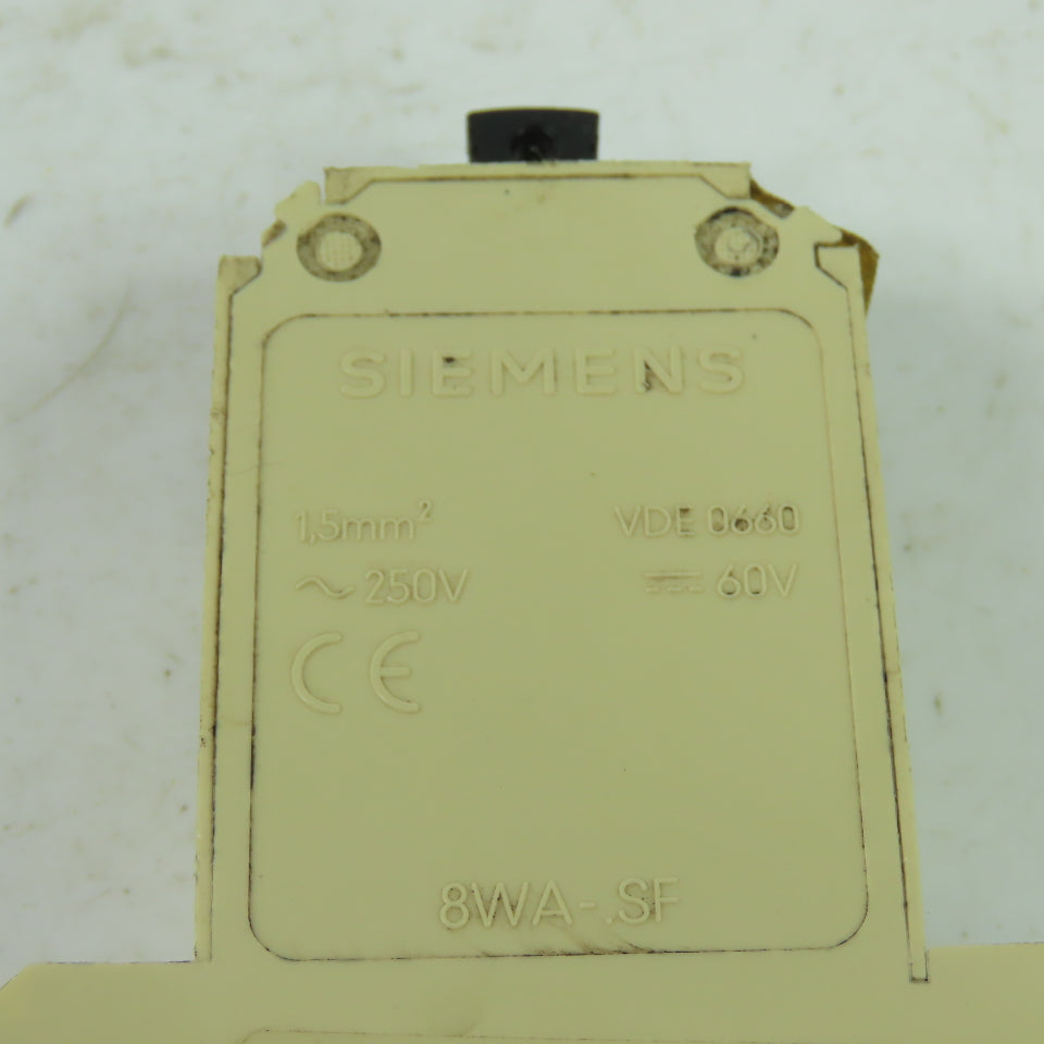 Siemens 8WA1011-6SF24 Terminal Block Circuit Breaker 2A
