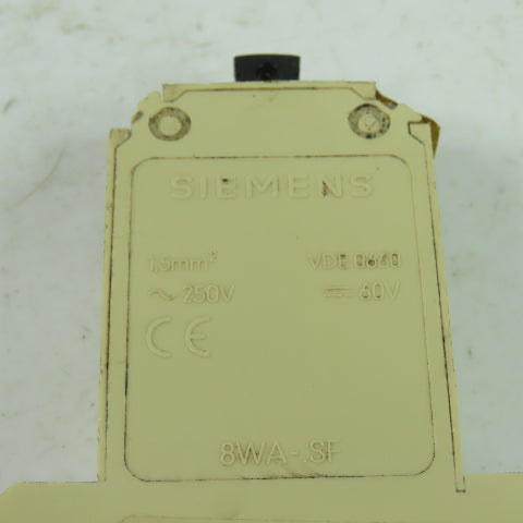 Siemens 8WA1011-6SF24 Terminal Block Circuit Breaker 2A
