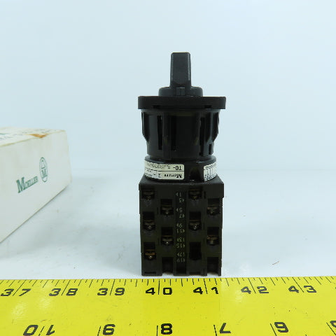 Moeller T0-5-8270/EZ 3-Position Rotary Selector Switch 1/3PH 10HP 16 Amp NEW