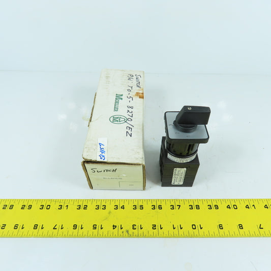 Moeller T0-5-8270/EZ 3-Position Rotary Selector Switch 1/3PH 10HP 16 Amp NEW