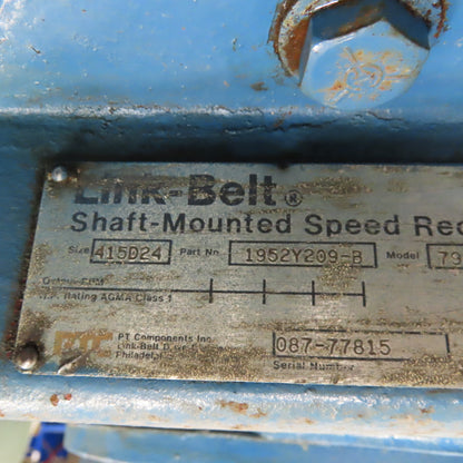 Link Belt 1952T209-B Model 79 24:1 Ratio Parallel Shaft Mounted Gear Reducer