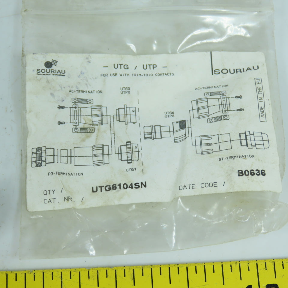 Souriau UTG6104SN Circular Female Plug Lot Of 3