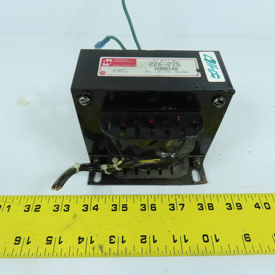 Hammond JS4031 226-275 Control Transformer Pri 120/240V 50/60HZ Sec 30V CT 10A
