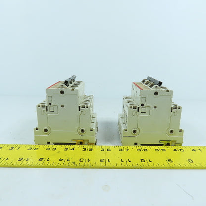 ABB S503-X 3-Pole Rail Mount Circuit Breaker 230/400VAC Lot Of 2