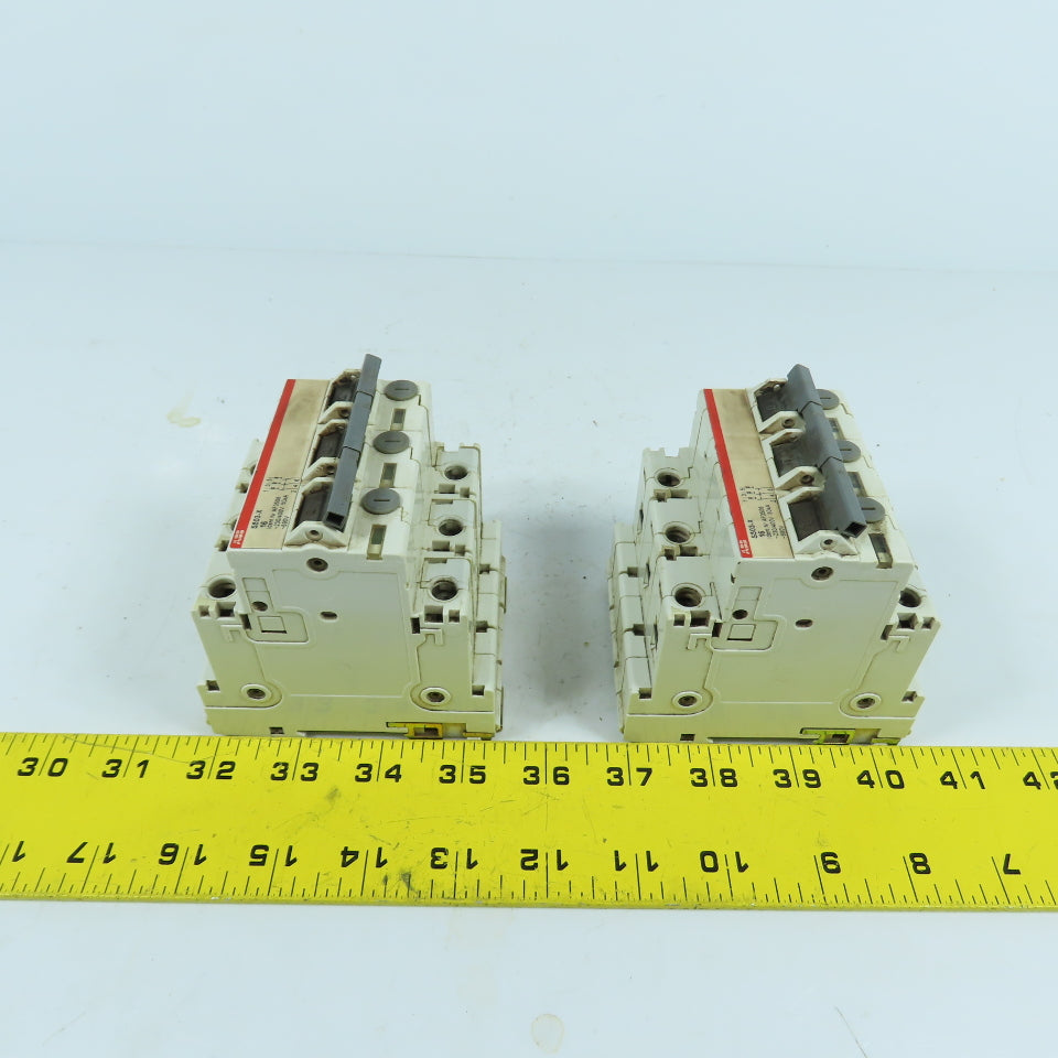 ABB S503-X 3-Pole Rail Mount Circuit Breaker 230/400VAC Lot Of 2