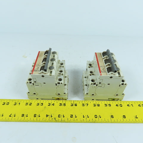 ABB S503-X 3-Pole Rail Mount Circuit Breaker 230/400VAC Lot Of 2