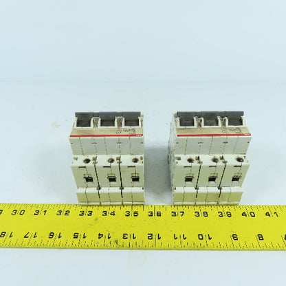 ABB S503-X 3-Pole Rail Mount Circuit Breaker 230/400VAC Lot Of 2