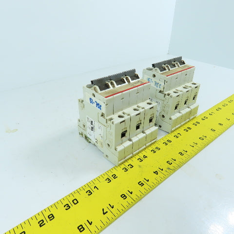 ABB S503-X 3-Pole Rail Mount Circuit Breaker 230/400VAC Lot Of 2