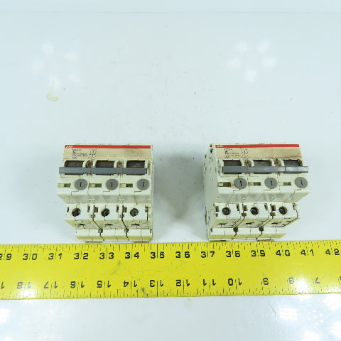 ABB S503-X 3-Pole Rail Mount Circuit Breaker 230/400VAC Lot Of 2