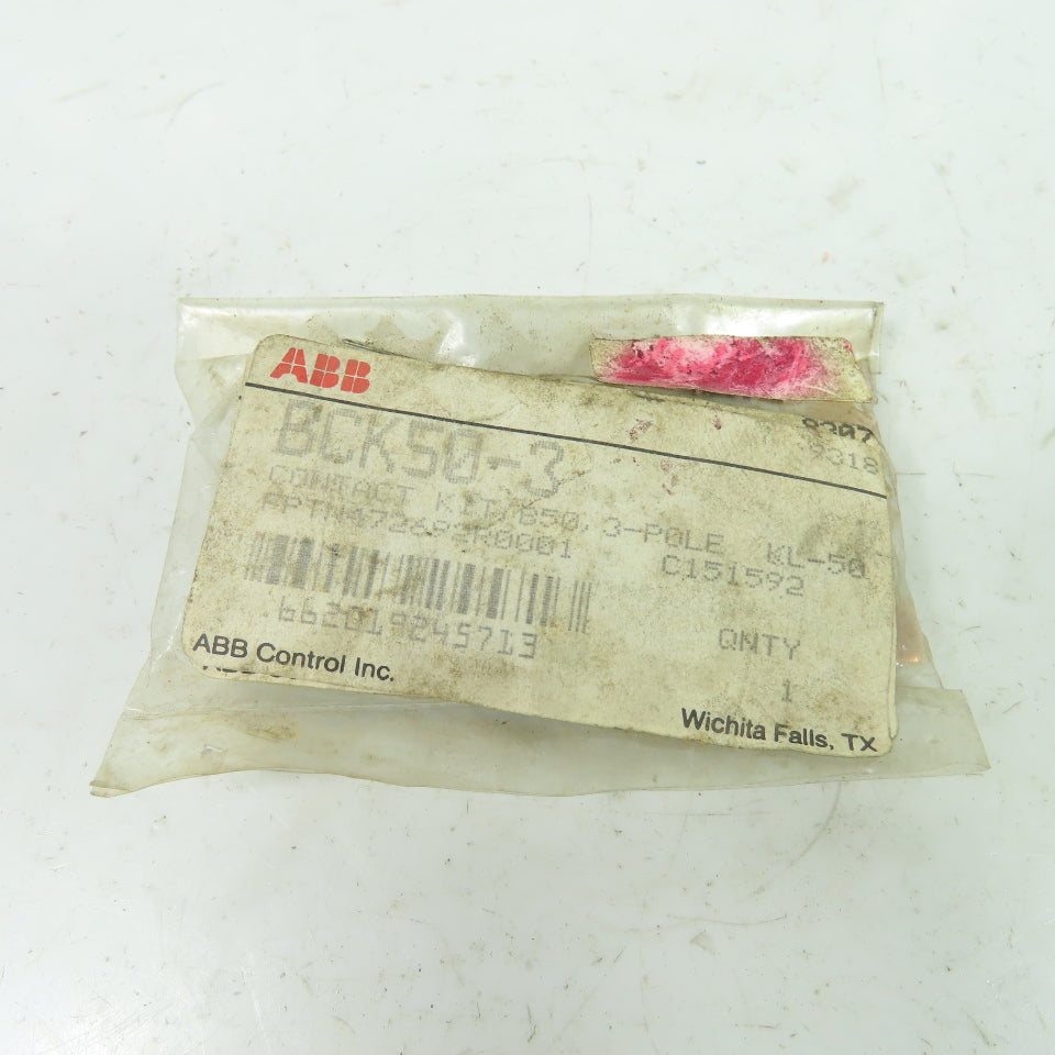 ABB BCK50-3 Contact Kit B50 3-Pole KL-50