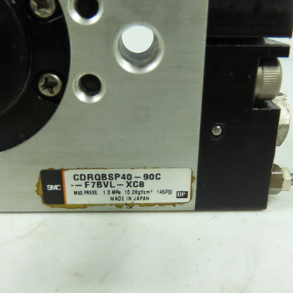 SMC CDRQB 40 Rotary Actuator Cylinder 1.0MPa 145PSI 15mm Shaft