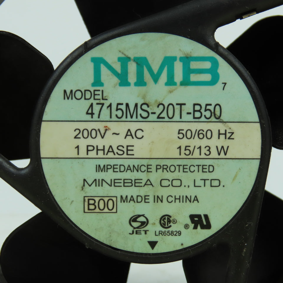 Minebea 4715MS-20T-B50 4-5/8" x 4-5/8" Single Phase Cooling Fan 200VAC 50/60HZ