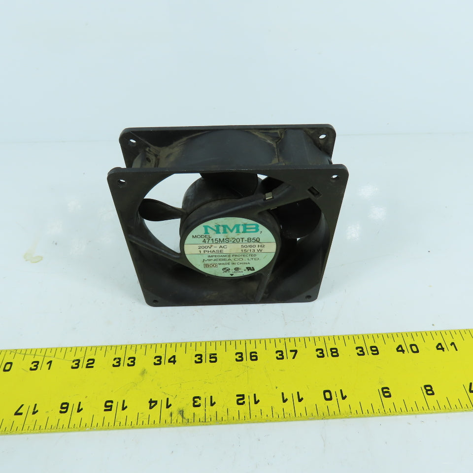Minebea 4715MS-20T-B50 4-5/8" x 4-5/8" Single Phase Cooling Fan 200VAC 50/60HZ