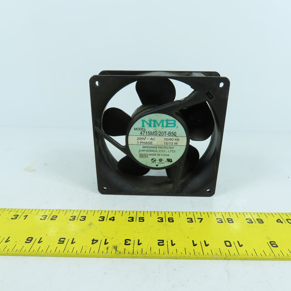 Minebea 4715MS-20T-B50 4-5/8" x 4-5/8" Single Phase Cooling Fan 200VAC 50/60HZ