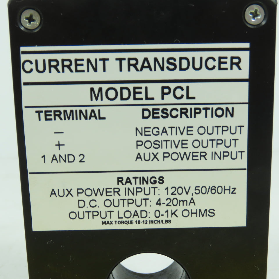 Instrument Transformers PCL-5 PCL Current Transformer Pri 120VAC Sec 4-20mADC