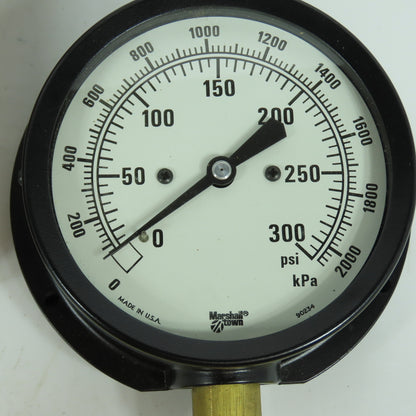Marshall Town 90234 4" Pressure Gauge 0-300PSI 0-2000 kPa NEW USA