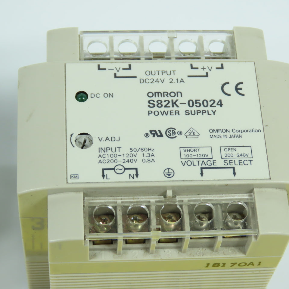 Omron S82K-05024 24V DC 2.1A Power Supply 100-120/200-240VAC Input  Lot Of 2