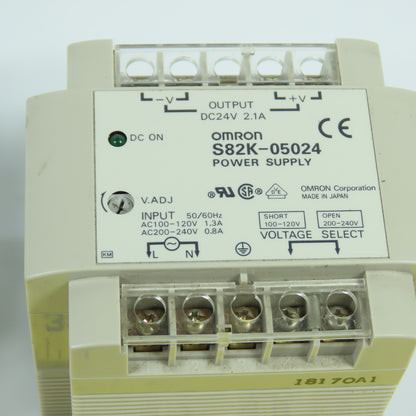 Omron S82K-05024 24V DC 2.1A Power Supply 100-120/200-240VAC Input  Lot Of 2