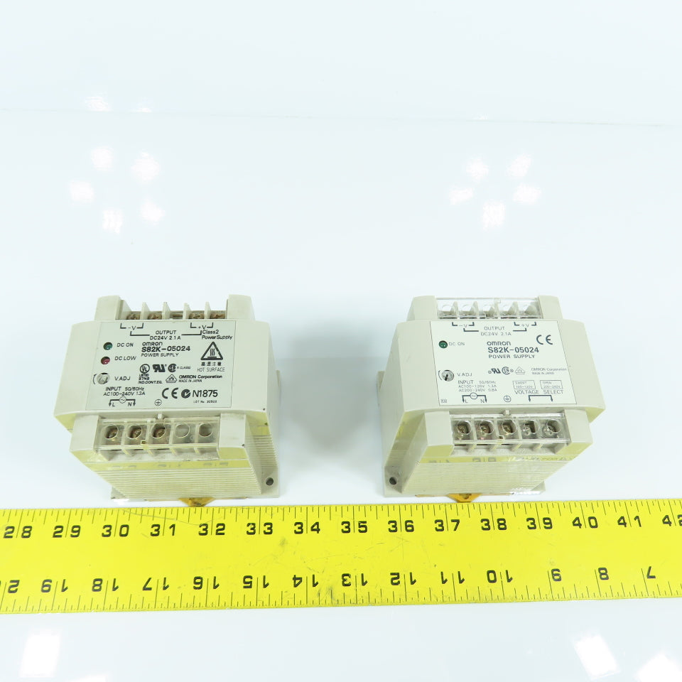 Omron S82K-05024 24V DC 2.1A Power Supply 100-120/200-240VAC Input  Lot Of 2