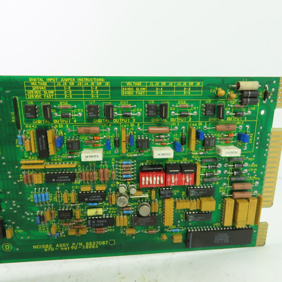 Bailey 6637087D1 NCIS02 Network 90 Control I/O Slave Module Card 15VDC 2.4VA