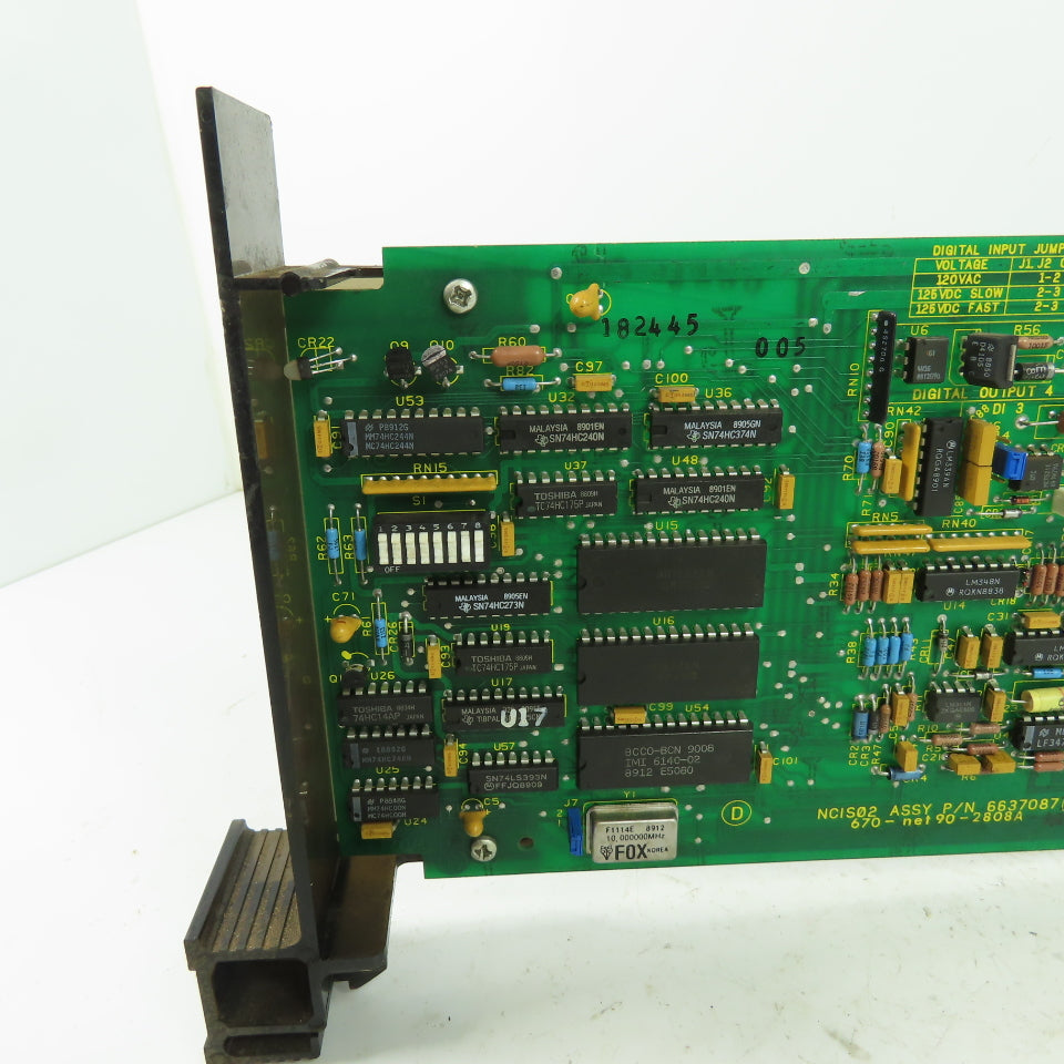 Bailey 6637087D1 NCIS02 Network 90 Control I/O Slave Module Card 15VDC 2.4VA
