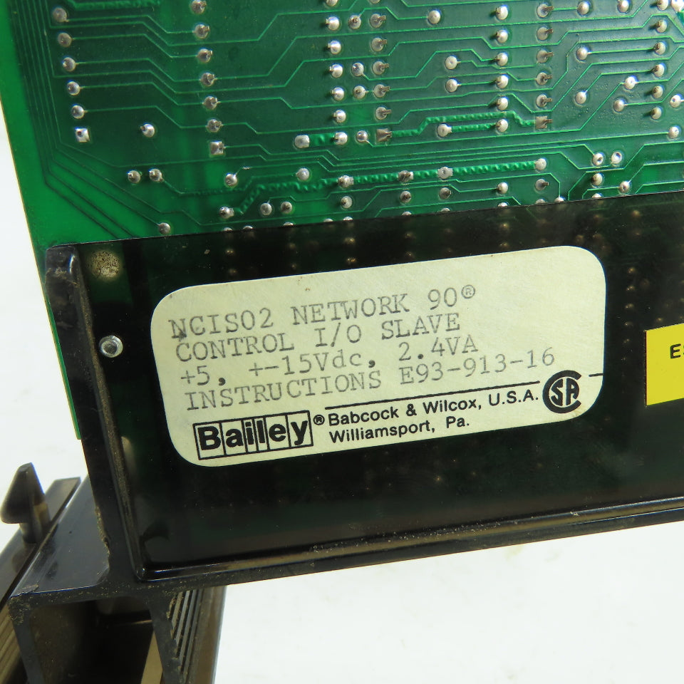 Bailey 6637087D1 NCIS02 Network 90 Control I/O Slave Module Card 15VDC 2.4VA