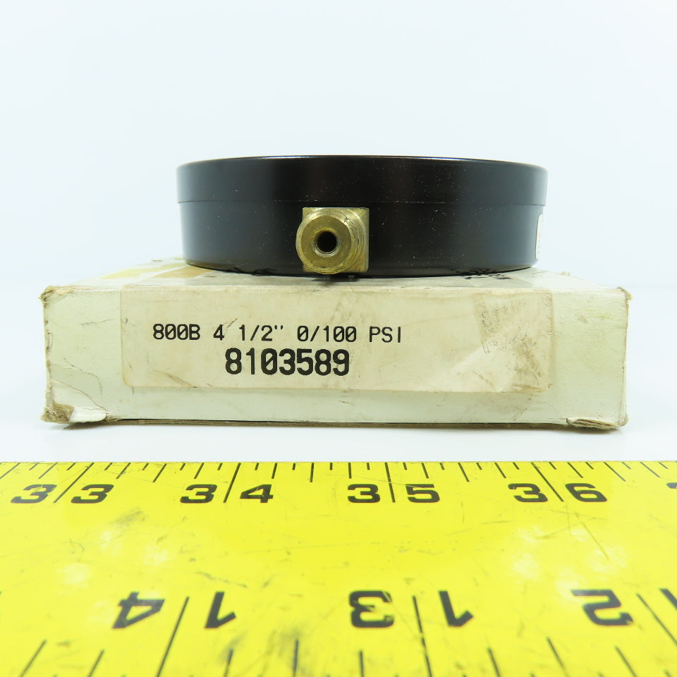 Trerice 9012-04 800B 4-1/2" Pressure Gauge 0-100PSI 1/4" NPT LM NEW USA
