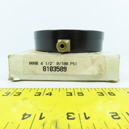 Trerice 9012-04 800B 4-1/2" Pressure Gauge 0-100PSI 1/4" NPT LM NEW USA
