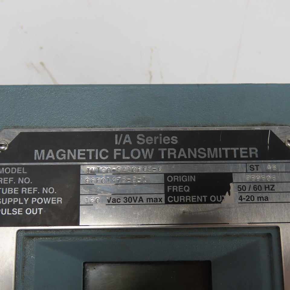 Weschler Electric IMT20-SA10FGZ-G Magnetic Flow Transmitter 120VAC 30VA 4-20MA