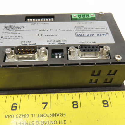 Micro Syst KPB1LC8-DC9G1B63-001 LCD Display 192x64 24V Missing Frame