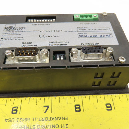 Micro Syst KPB1LC8-DC9G1B63-001 LCD Display 192x64 24V Missing Frame